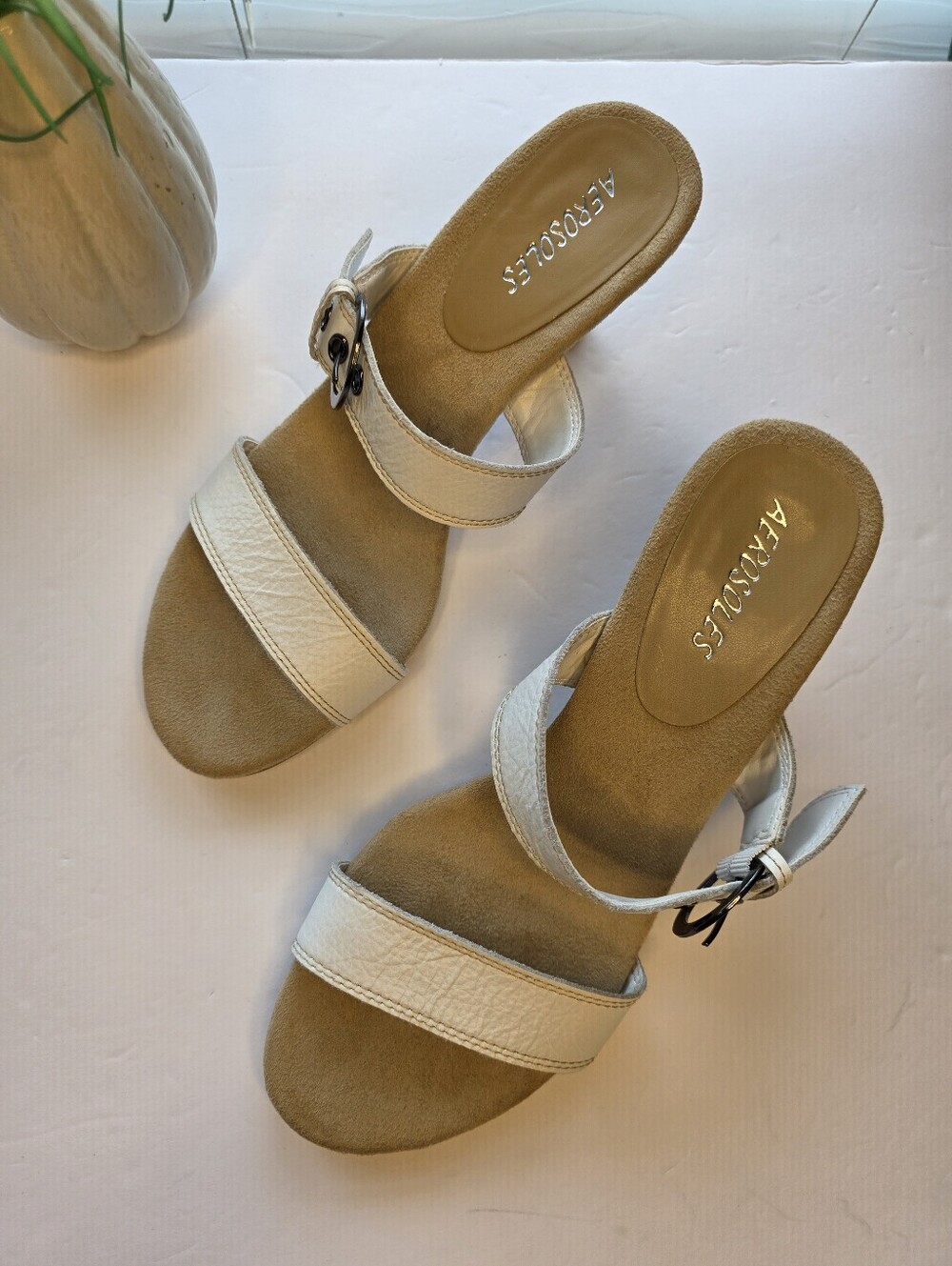 Aerosoles Heeled Sandals White 7.5